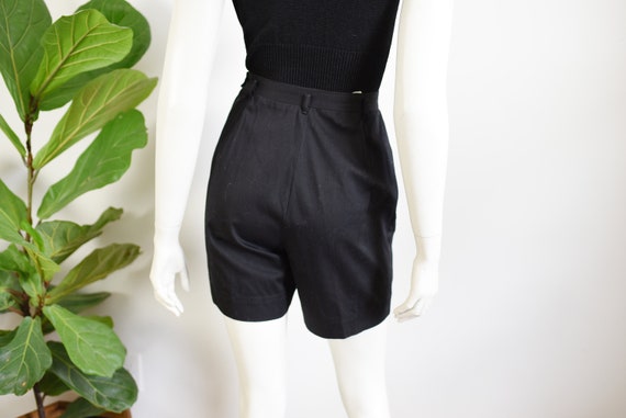 1950s Black Cotton Shorts - XS - image 6