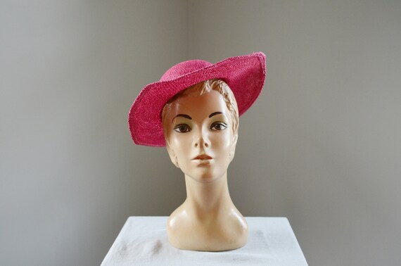 1980s Pink Liz Claiborne Sunhat - image 8