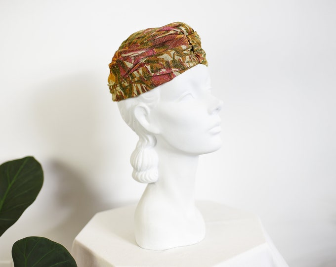 1960s Lurex Turban Hat