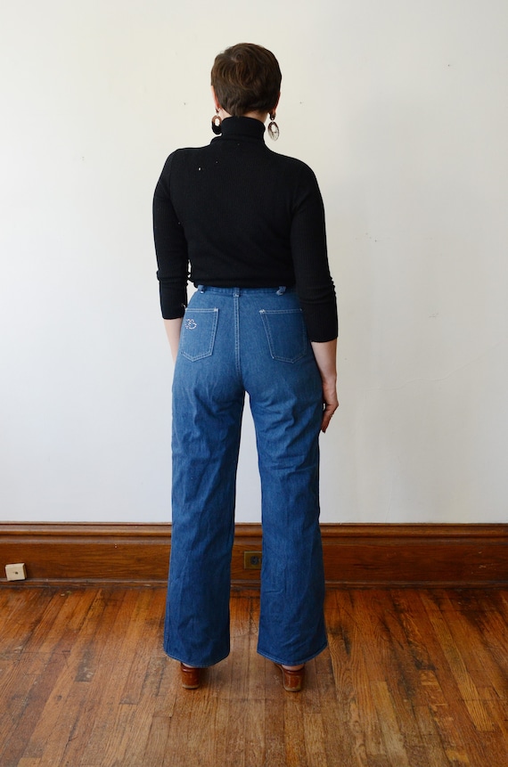 1980s High Waist Flare Jeans - S/M - image 5