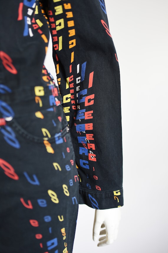 Y2K Italian Designer Iceberg Jean Abstract Jean Jacket