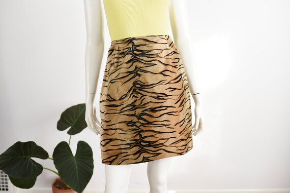 Y2K Tiger Print Skirt - S/M