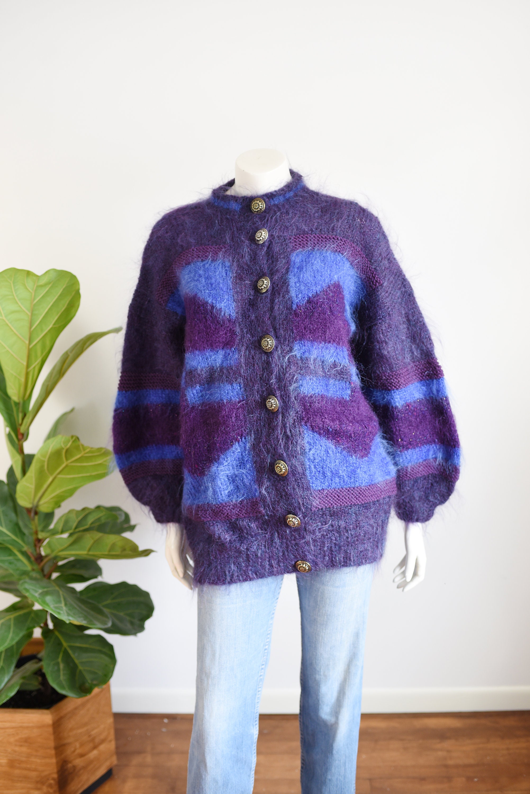 1980s Mohair Cardigan - L/XL 1980s Mohair Cardigan - L/XL