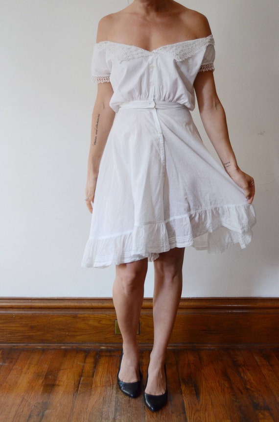 1910s Marcella Skirt Drawer - White Cotton Bloomers - XS