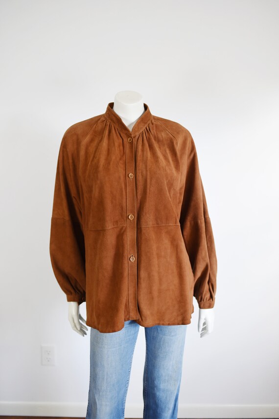 1970s Beged - Or Leather Top - M - image 2