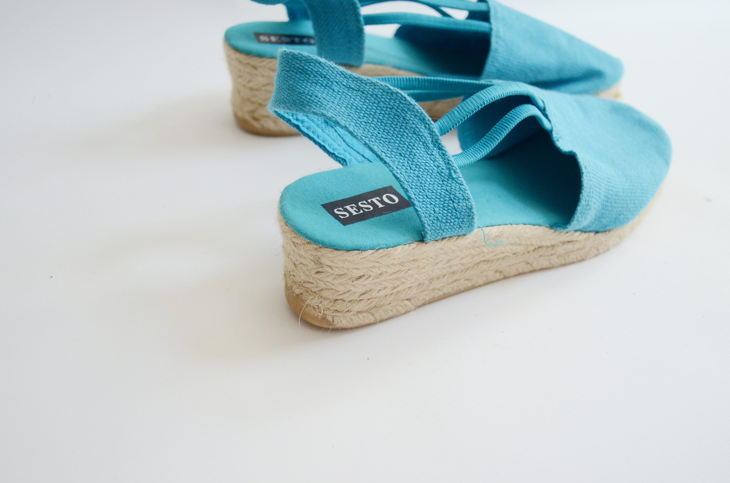 1980s Aqua Espadrilles - US8