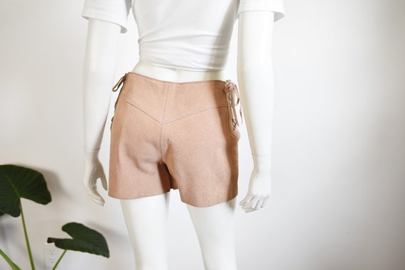 1970s Pink Suede Shorts - S - image 6