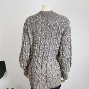 80s Liz Claiborne Cable Knit Cardigan S/M/L image 4