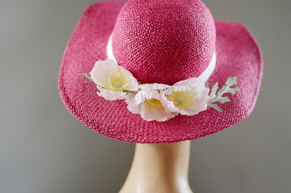 1980s Pink Liz Claiborne Sunhat - image 4