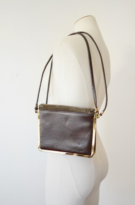 1970s Brown and Brass Purse - image 9