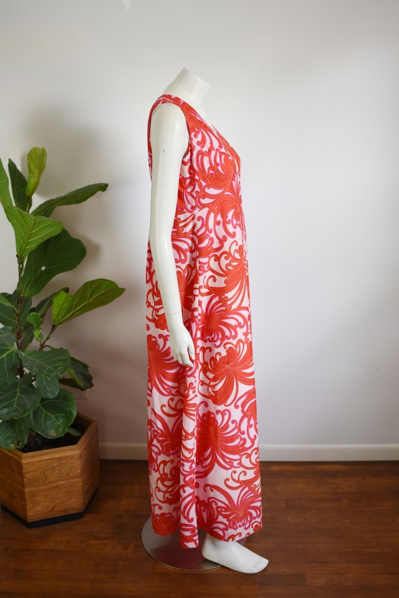 1970s Floral Hawaiian Maxi Dress - L - image 8