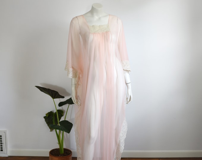 70s Sheer Lingerie Caftan - S/M/L/XL