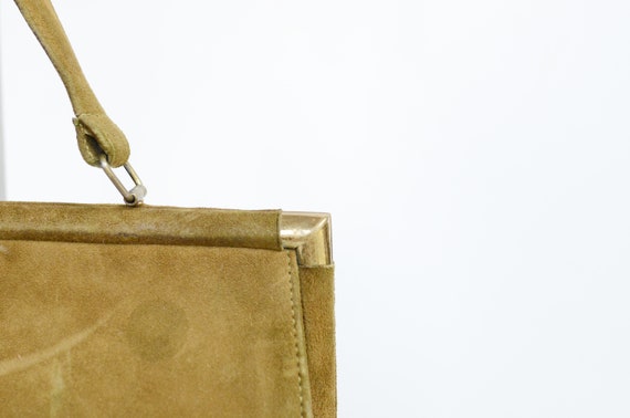 1950s Brown Suede Handbag - image 5