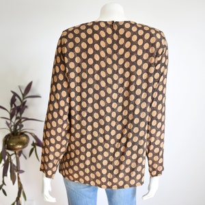 1980s Silk Polka Dot Blouse M image 9