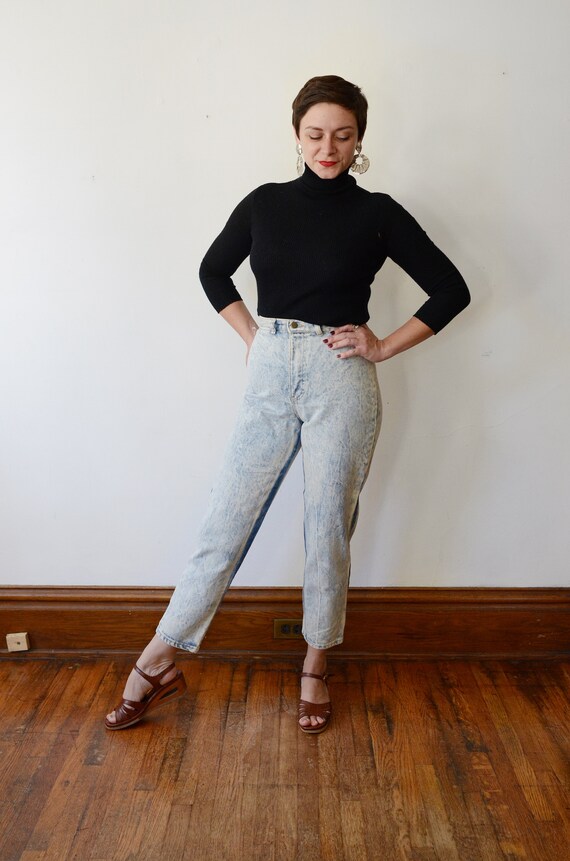 Deadstock 1980s Bleached High Waisted Denim - S - image 7