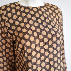 1980s Silk Polka Dot Blouse M image 4