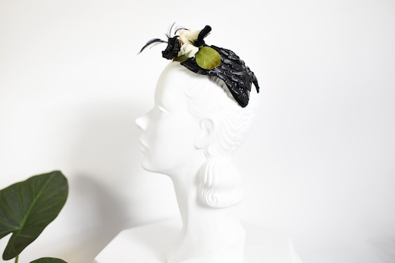 40s Black Calot Hat