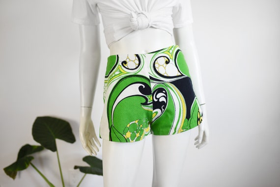 1970s Barkcloth Shorts - XS/S