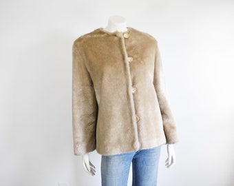 1970s Faux Fur Jacket - M