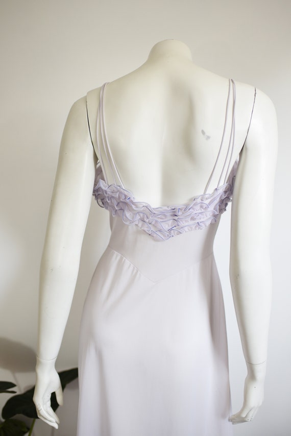 1950s Purple Ruffle Nightgown - S - image 7