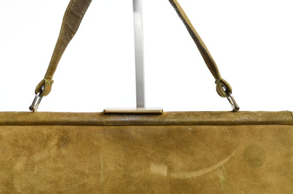 1950s Brown Suede Handbag - image 3