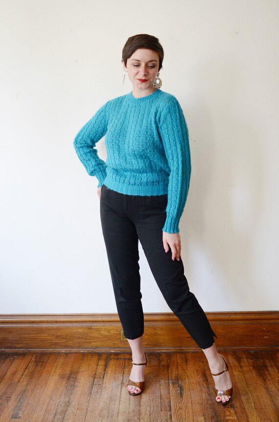 Wrangler 80s Turquoise Sweater - M - image 5