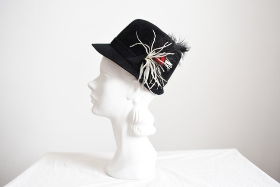 1960s Black Frank Olive Fedora