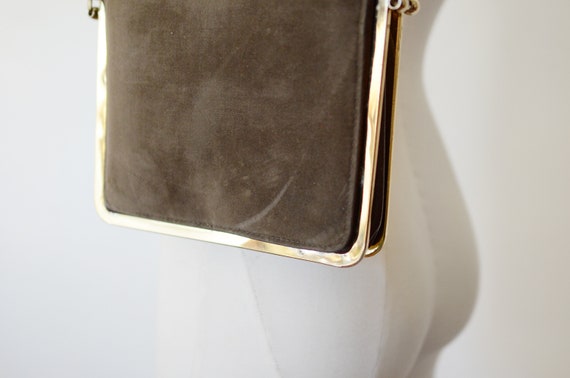 1970s Brown and Brass Purse - image 5