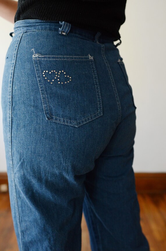 1980s High Waist Flare Jeans - S/M - image 2