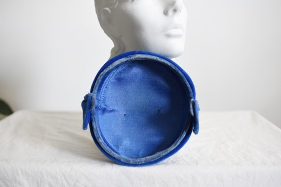 1950s Blue Velvet Hat - image 7