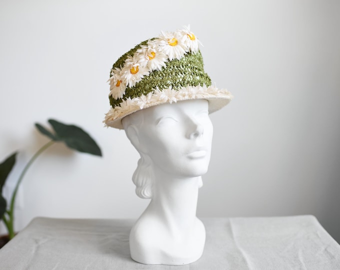 1960s Daisy Boater Hat