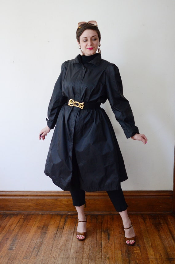 70s/80s Nylon Swing Coat - M/L