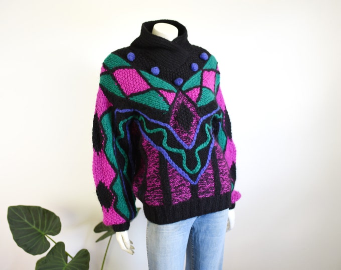 I.B. Diffusion 80s Pom Pom Sweater - M/L