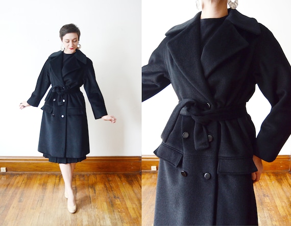 Lilli Ann 1960s Black Coat - M
