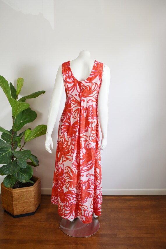 1970s Floral Hawaiian Maxi Dress - L - image 6