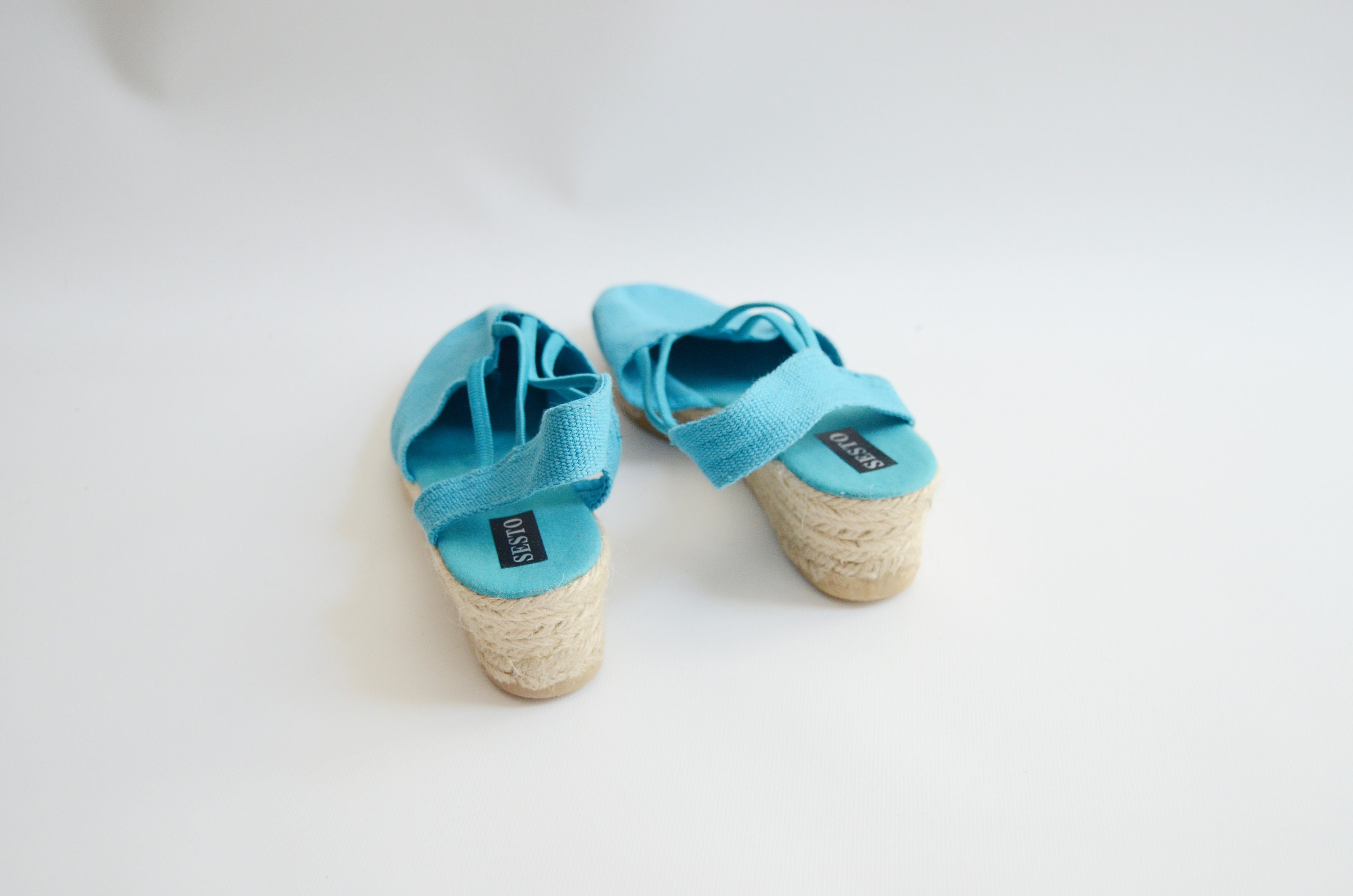 1980s Aqua Espadrilles - US8