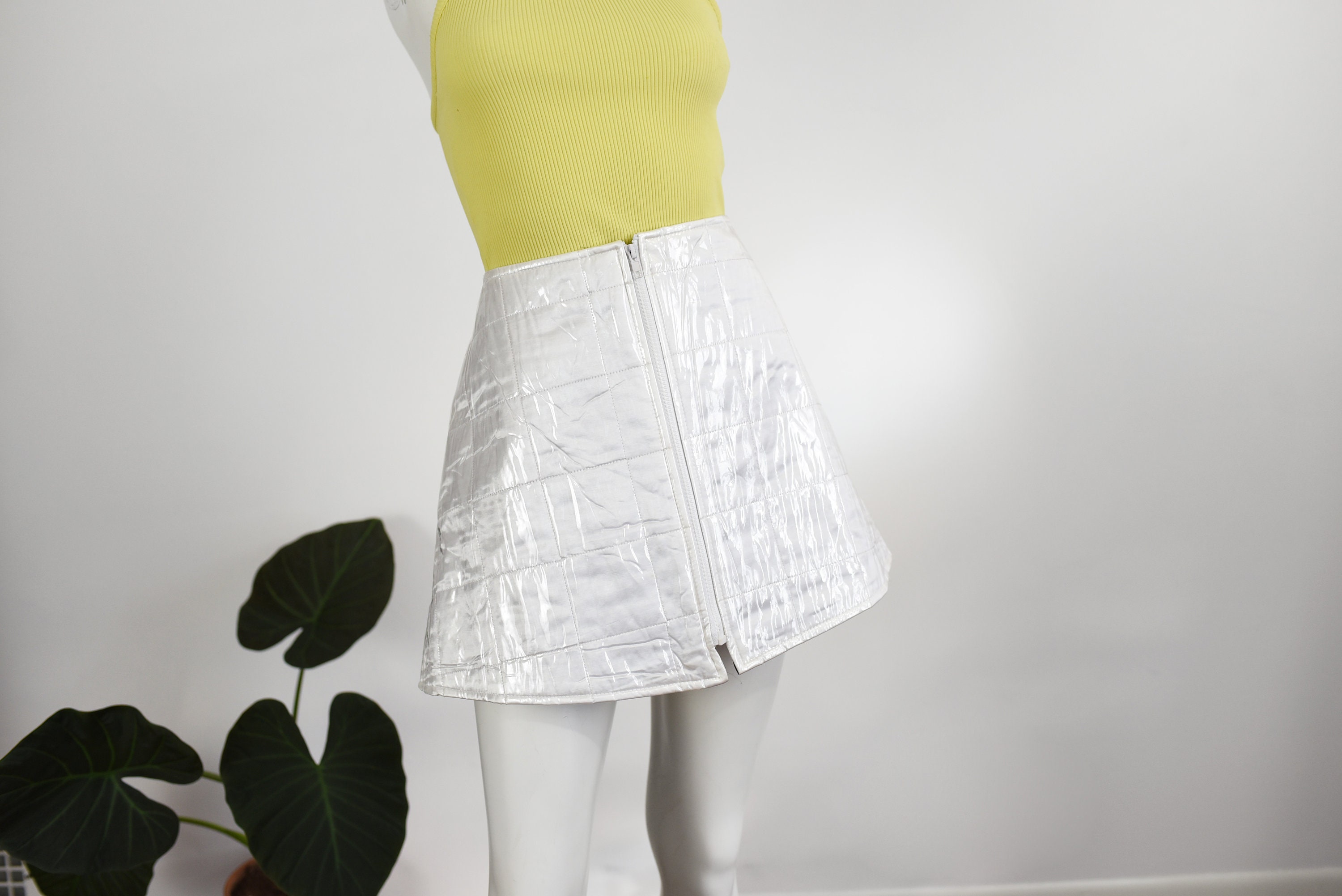 y2k shimmery spaghetti top | Vintage black and pink metallic party top