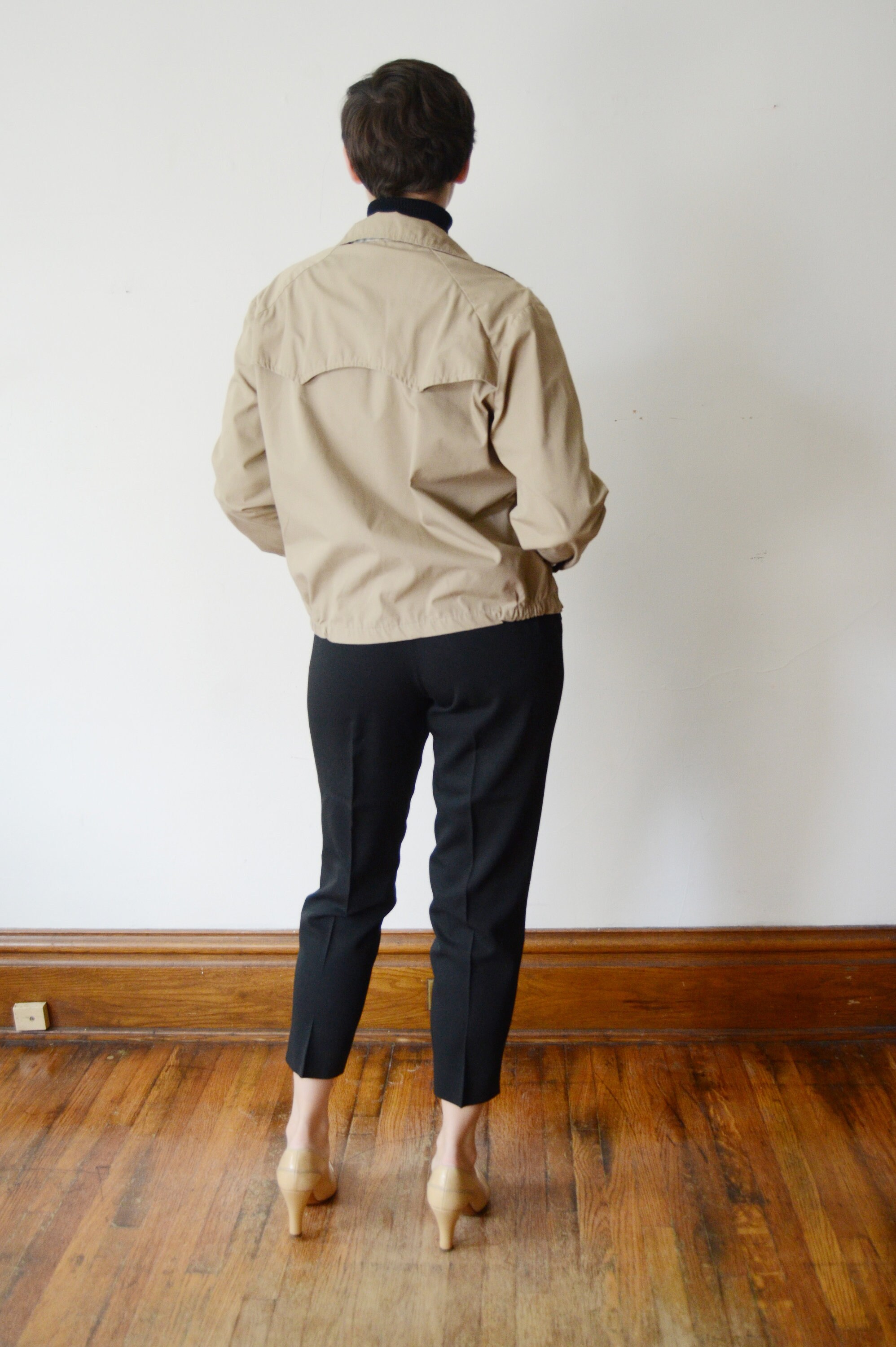 60s/70s Womens Khaki Jacket S/M