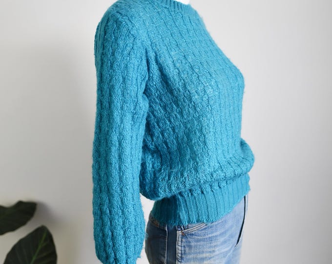 Wrangler 80s Turquoise Sweater - M