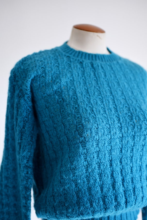 Wrangler 80s Turquoise Sweater - M - image 2