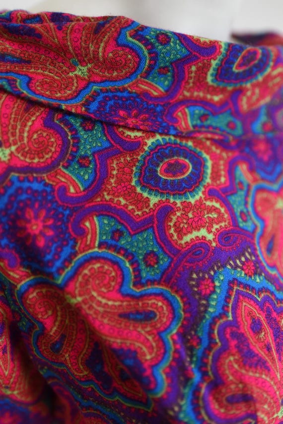1960s Psychedelic Paisley Dress - M - image 2