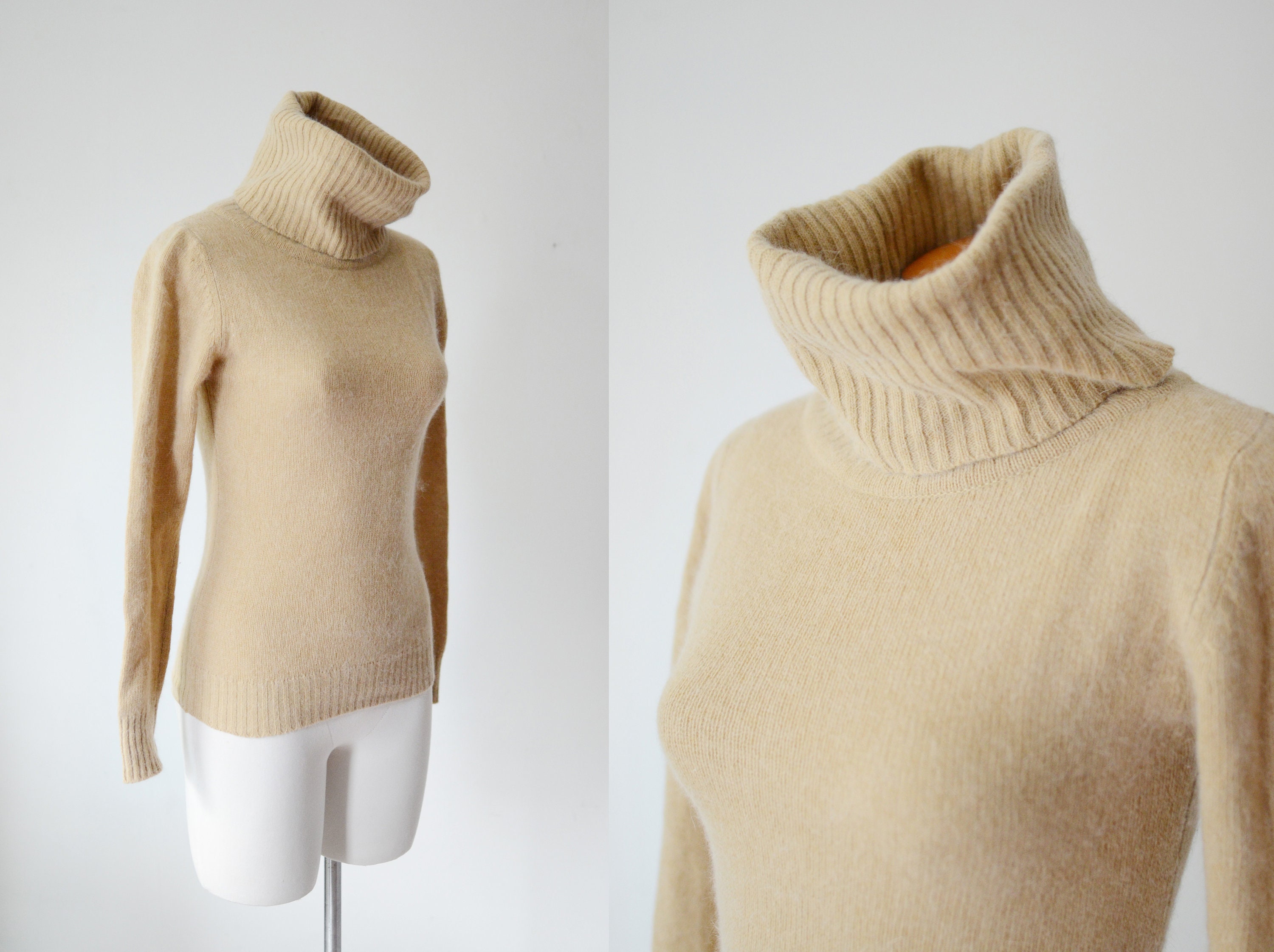 Angora Brown Turtleneck Sweater - XS/S
