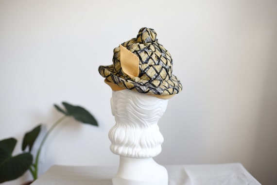 Basket Weave Ribbon 1960s Hat