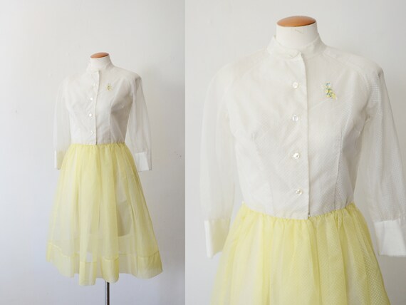 1960s Swiss Dot Dress - S