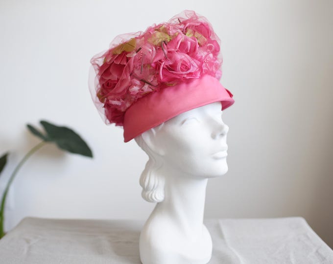 Gigantic 60s Floral Bubble Hat