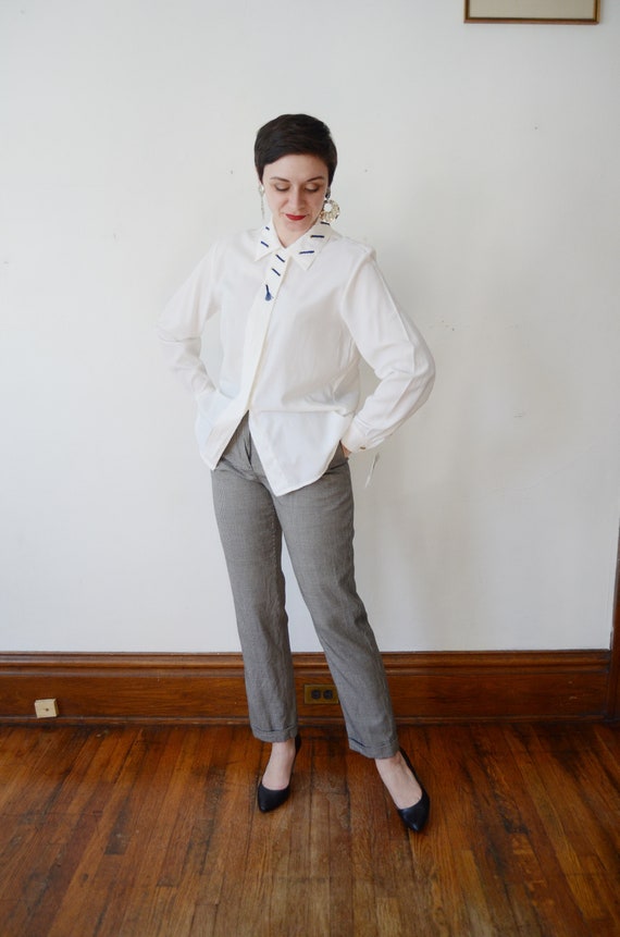 Deadstock 80s Trompe-l’oeil Blouse - M