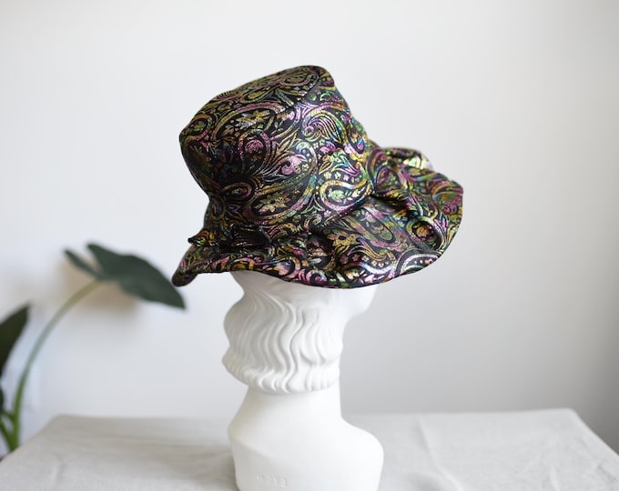 1960s Iridescent Paisley Hat