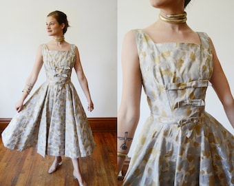 1950s Metallic Mr Mort Party Dress - XS