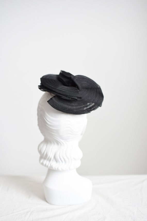 40s Black Fascinator Hat