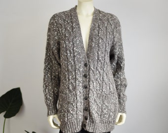 80s Liz Claiborne Cable Knit Cardigan - S/M/L